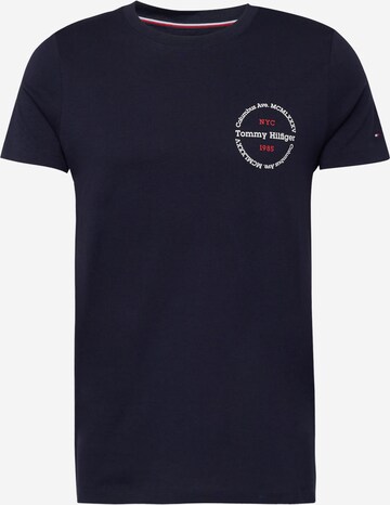 TOMMY HILFIGER T-shirt i blå: framsida