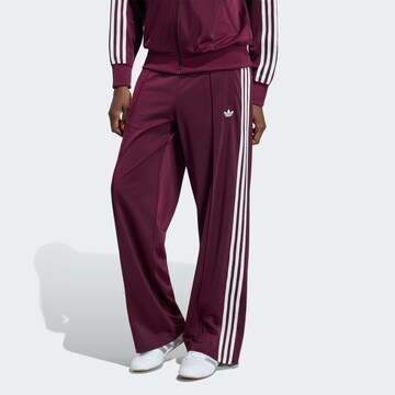 ADIDAS ORIGINALS Wide leg Broek 'Firebird Adicolor' in Rood: voorkant