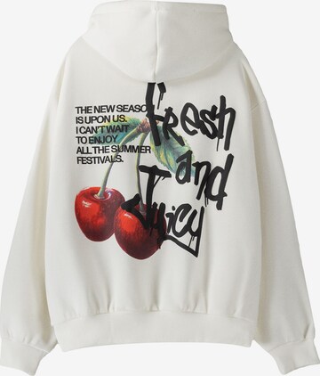 Sweat-shirt Bershka en blanc