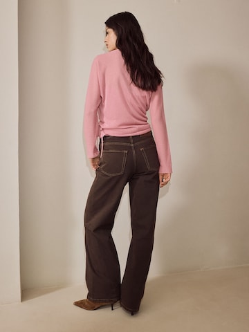 Bhoem Set: Strickjacke und Stricktop in Pink