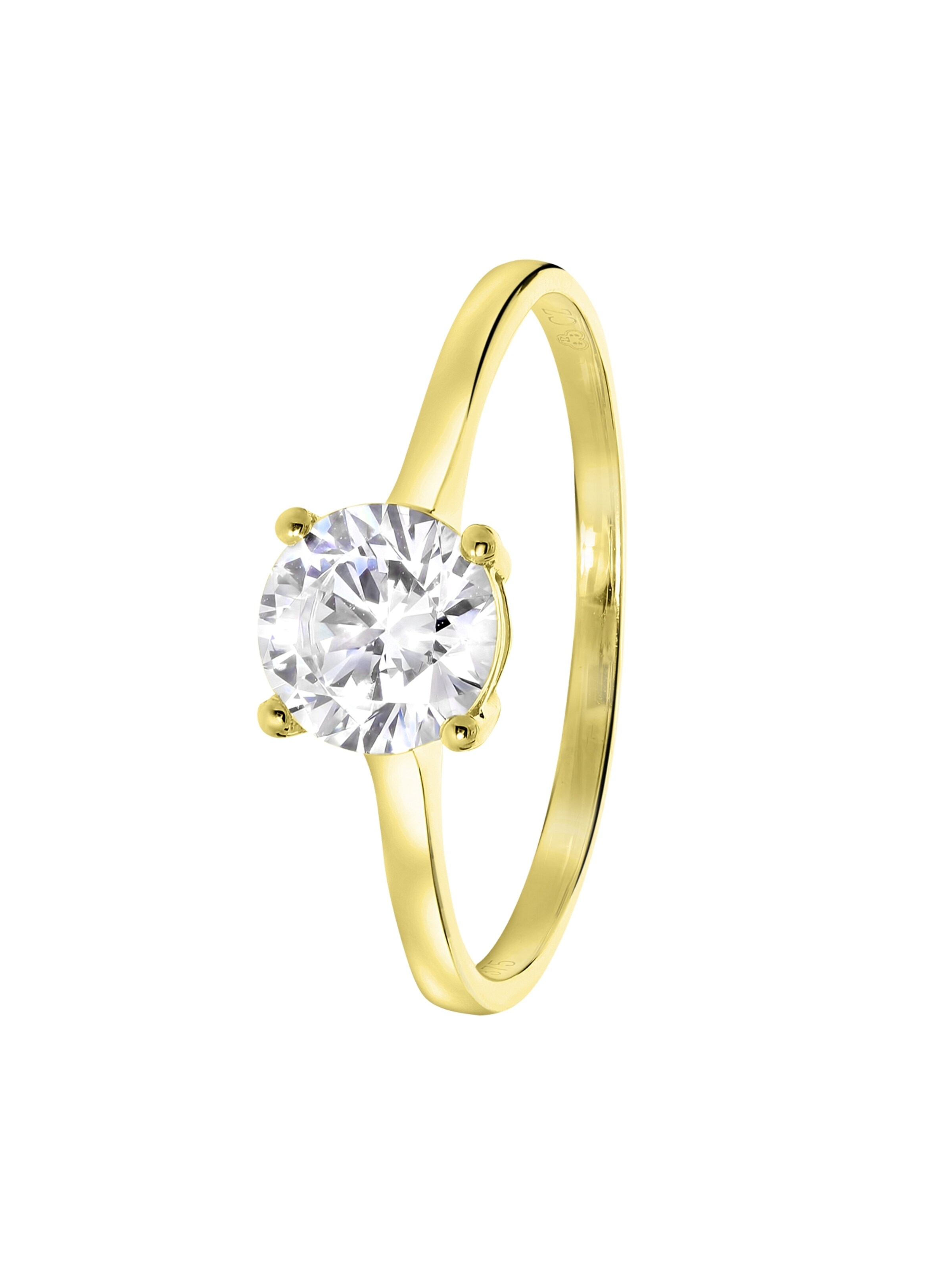 Lucardi Ring 'Klassisch' in Gold: front