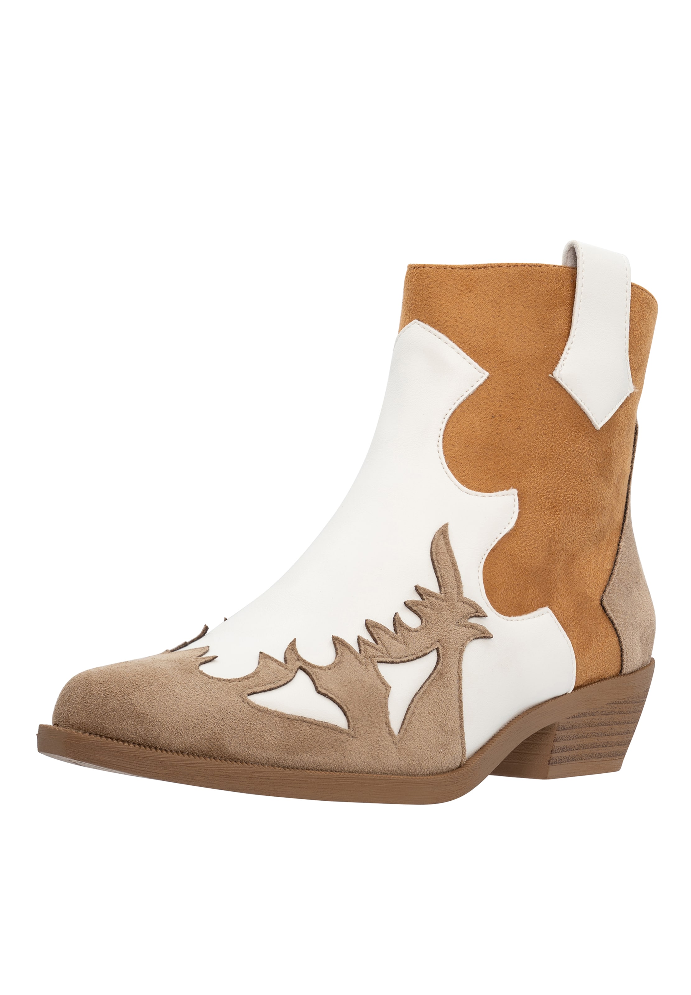 Salinyang Booties in Beige: front