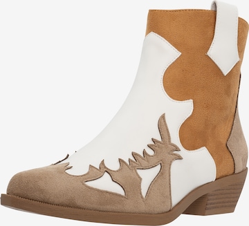Salinyang Booties in Beige: front