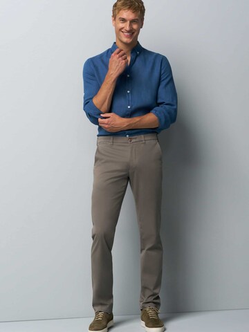 MEYER Regular Chino trousers 'M5' in Brown