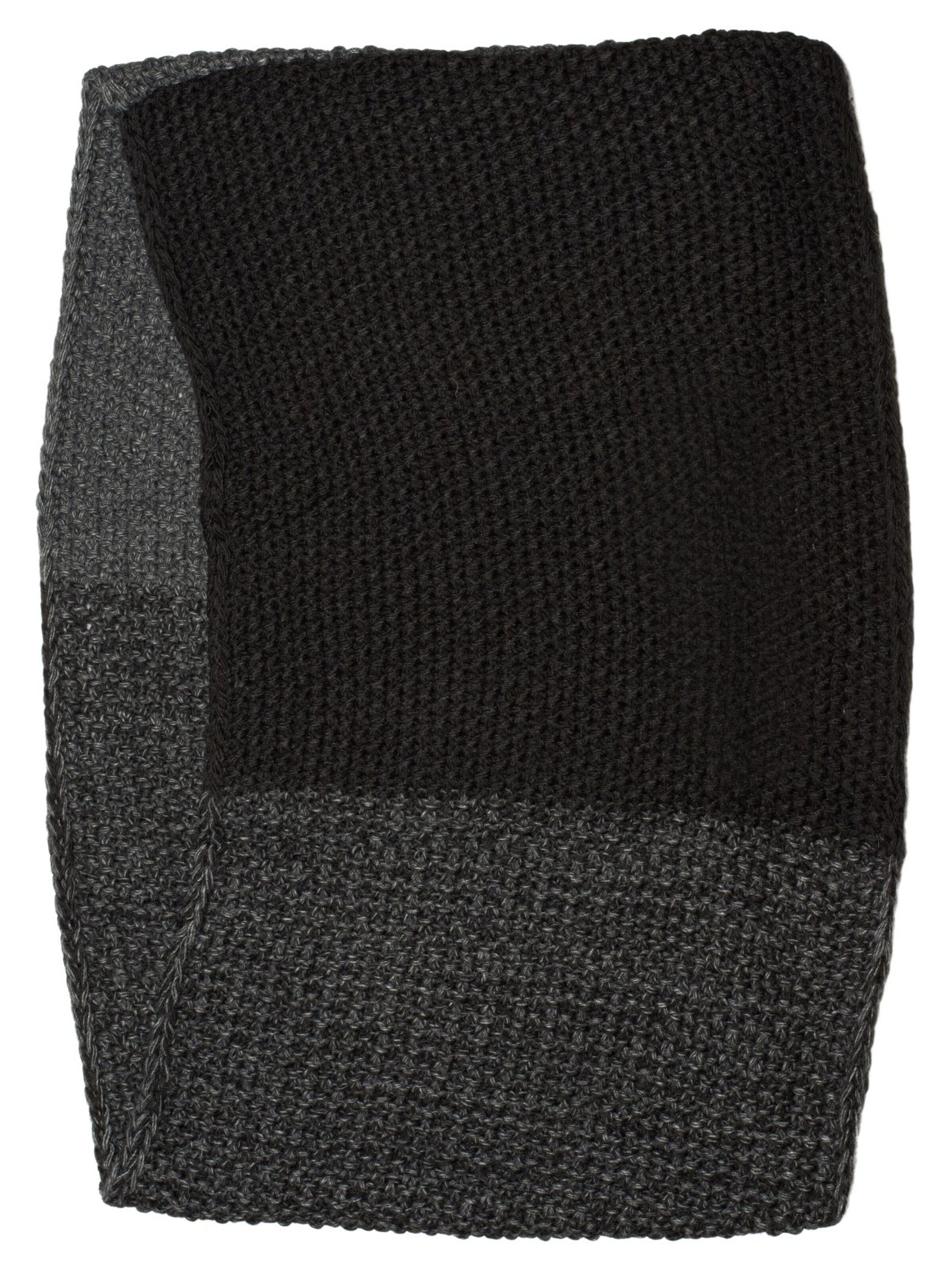 styleBREAKER Schlauchschal '2-Farbiges Ombré Strick Loop'‌‌‌‌‌‌‌‌‌ in Schwarz
