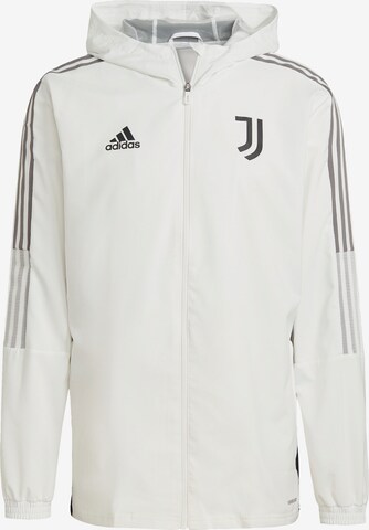 ADIDAS PERFORMANCE Sportjas 'Juventus Turin Tiro' in Wit: voorkant