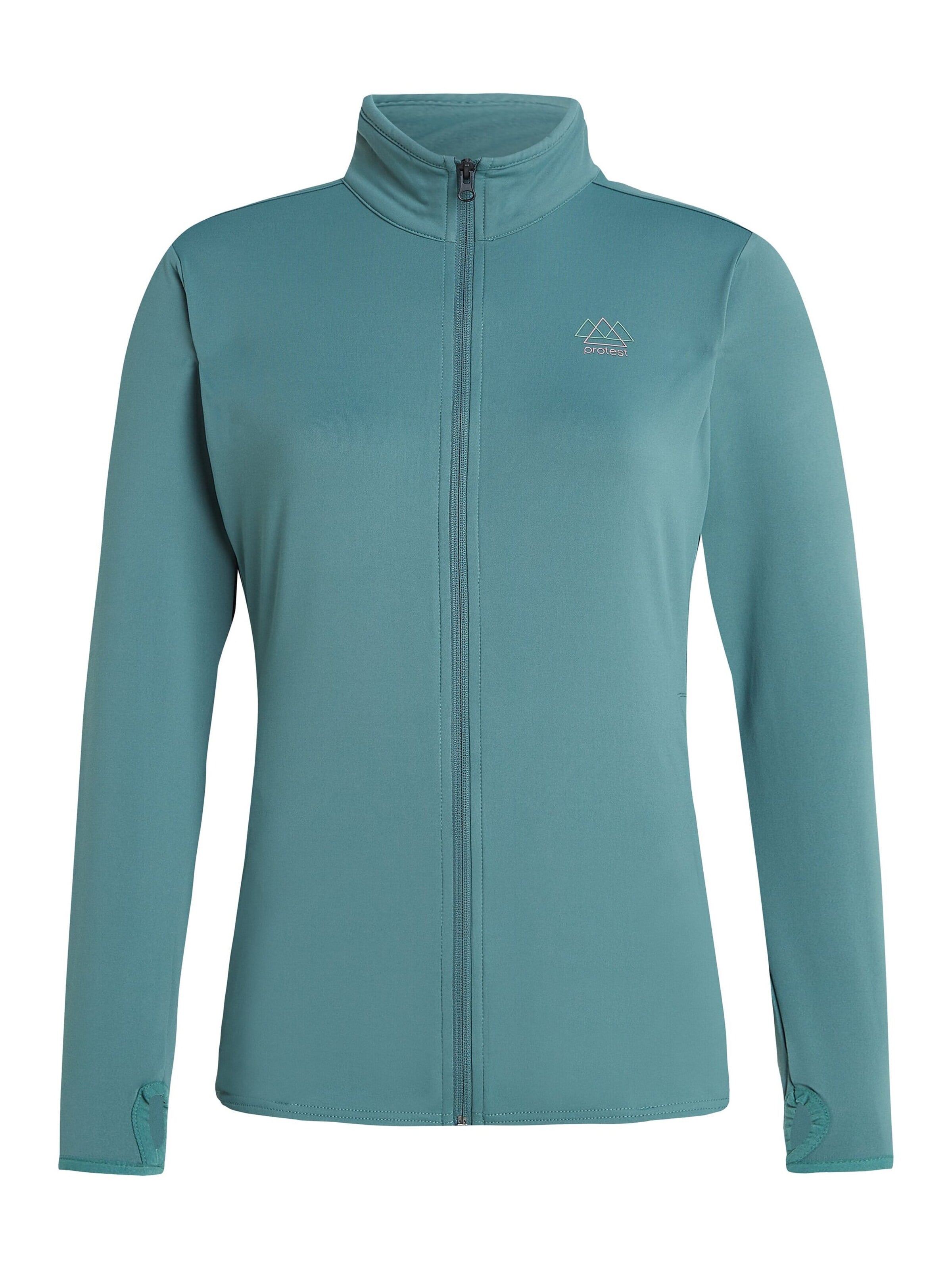 PROTEST Sports sweat jacket 'PRTPEEPAL' in Green: front