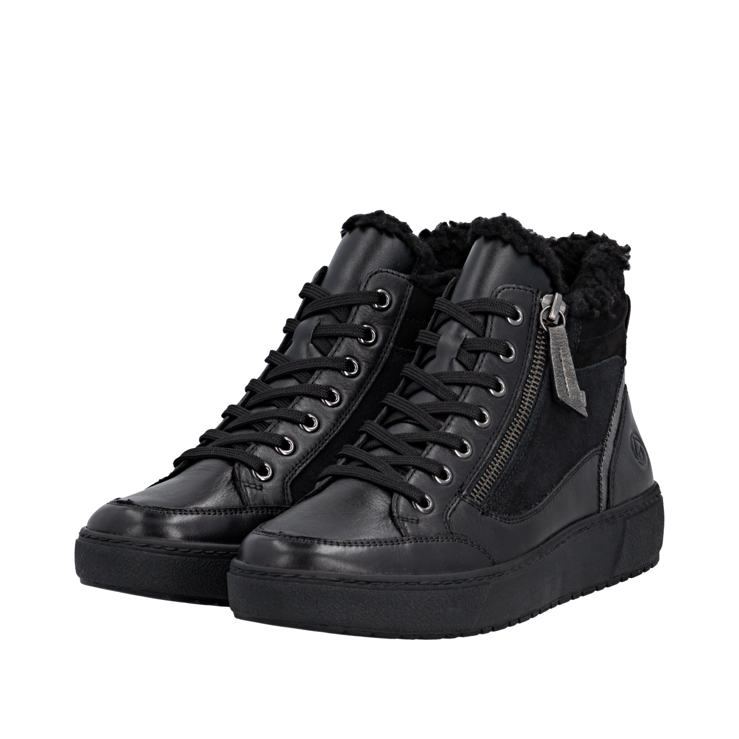 REMONTE Schnürstiefelette in Schwarz