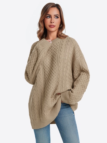 Imily Bela Oversize pulóver - barna: elől