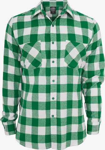 Urban Classics Big & Tall Overhemd in Groen: voorkant