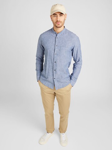Lindbergh Slim fit Button Up Shirt in Blue