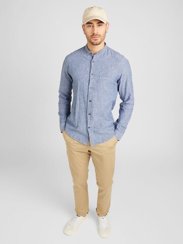 Coupe slim Chemise Lindbergh en bleu