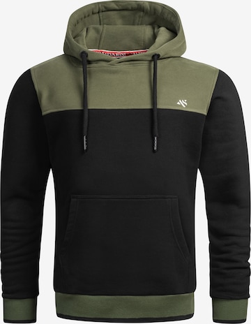 Alessandro Salvarini Alessandro Salvarini Herren Hoodie AS315 ' ' in Schwarz: predná strana