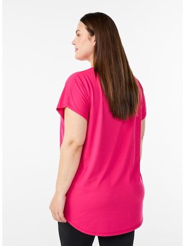 Active by Zizzi Футболка 'Basic' в Ярко-розовый