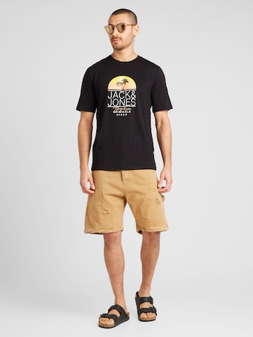 JACK & JONES - Regular Calças de ganga 'TONY PAINTER' em castanho