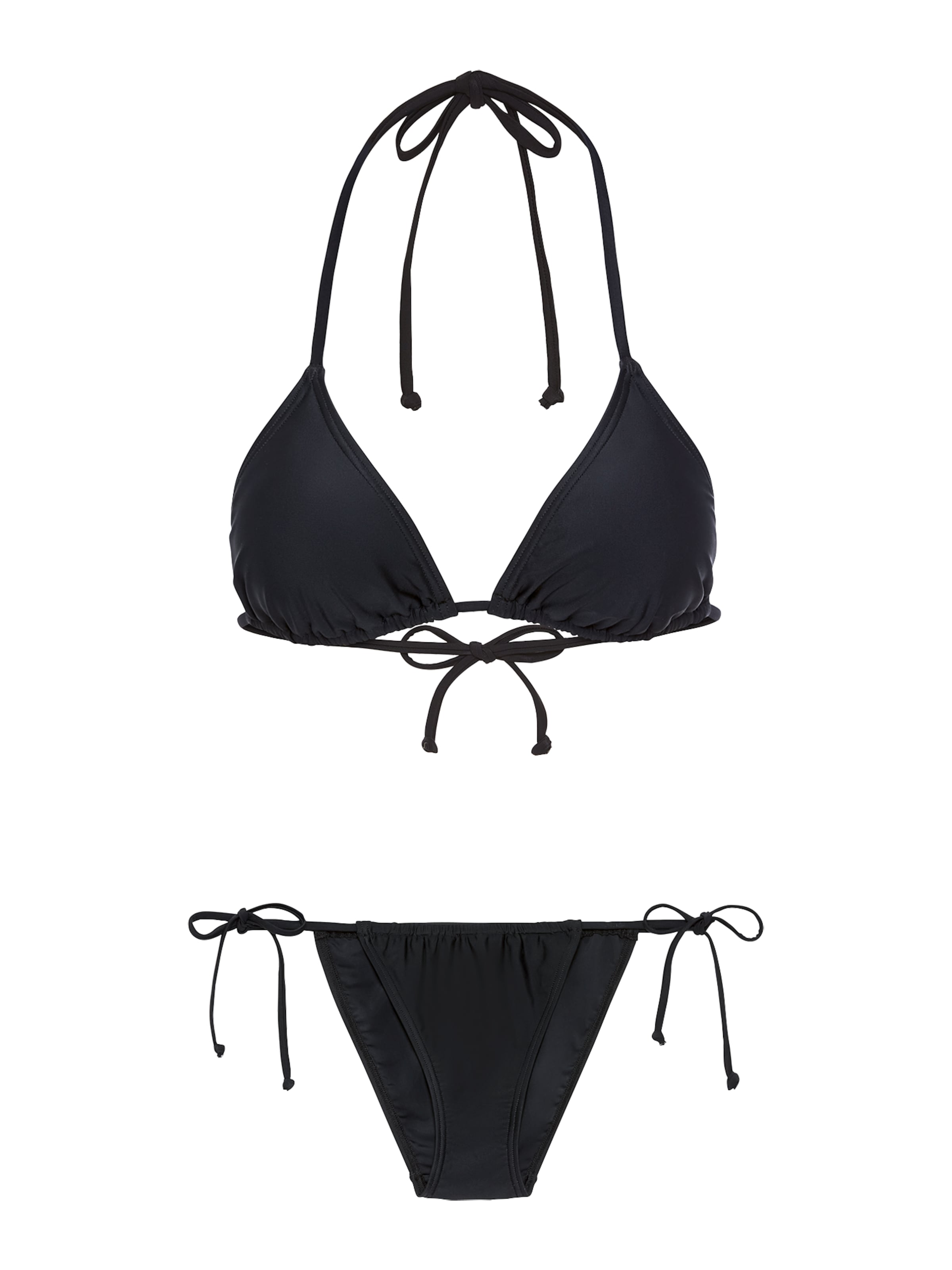 LSCN by LASCANA Τρίγωνο Μπικίνι 'Ciliya' σε μαύρο: μπροστά