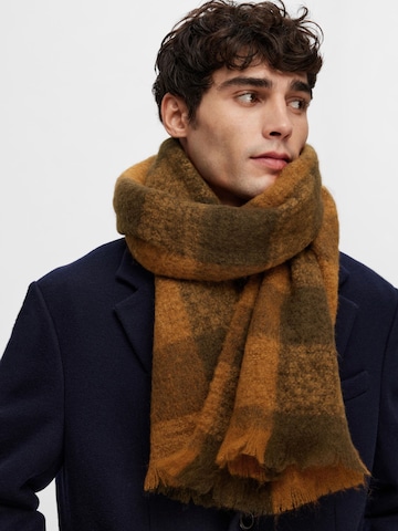 SELECTED HOMME Scarf 'Hogar' in Brown: front