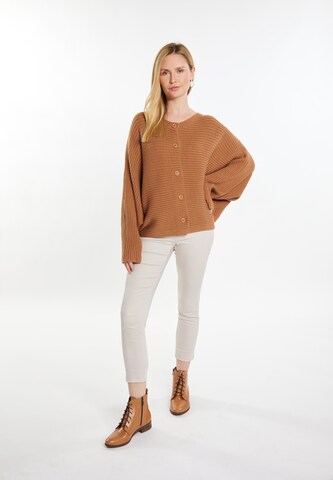 usha WHITE LABEL Knit Cardigan in Brown