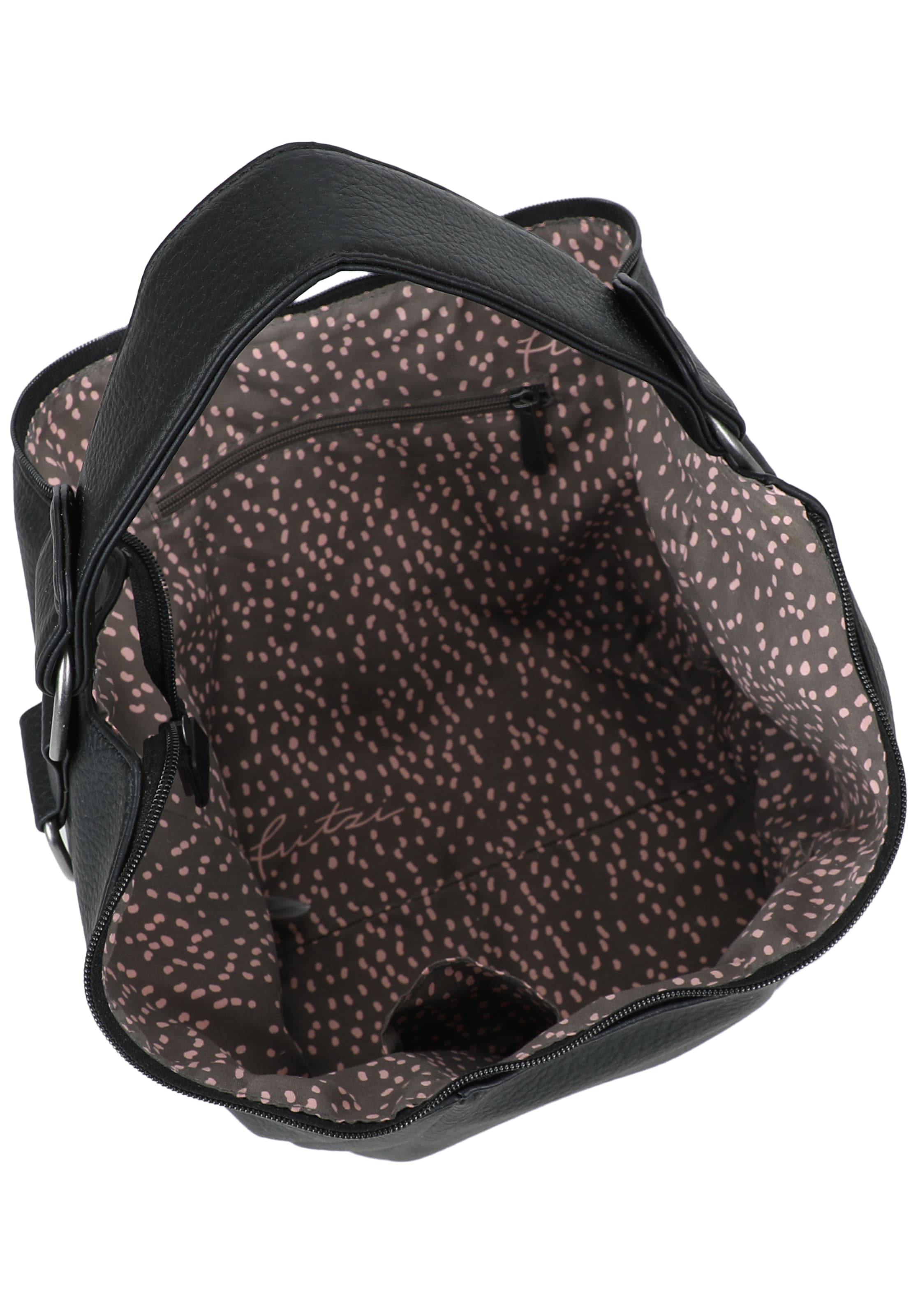 Borsa a mano 'Croissant Hobo' di Fritzi aus Preußen in nero