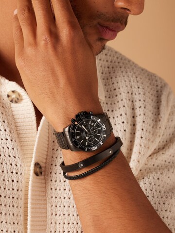 Lucardi Analog watch 'Statement' in Black: front