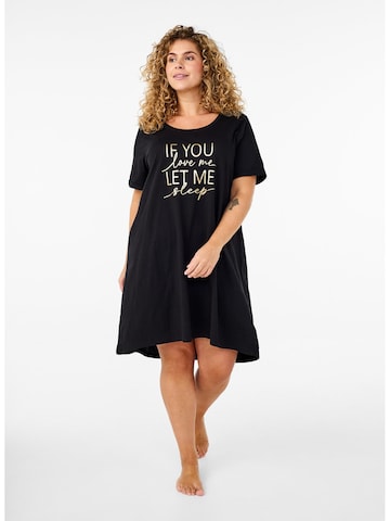 Chemise de nuit 'Mally' Zizzi en noir