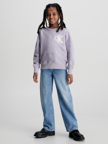Felpa di Calvin Klein Jeans in lilla