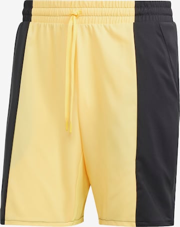 ADIDAS PERFORMANCE Regular Workout Pants 'Ergo 7' in Yellow: front