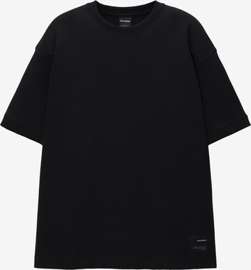 Tricou de la Pull&Bear pe negru: față