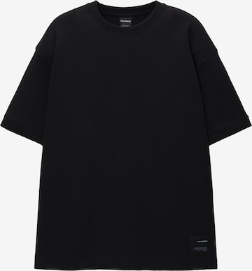 T-Shirt Pull&Bear en noir : devant