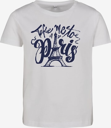 Mister Tee Shirt 'Take Me To Paris' in Wit: voorkant