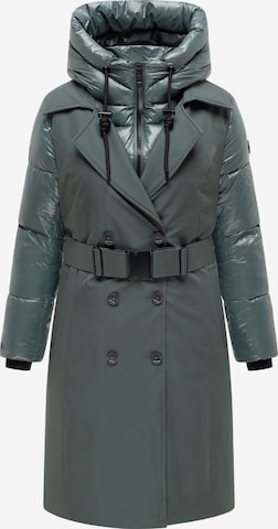 NAVAHOO Wintermantel 'City-Glow 14' in Groen: voorkant