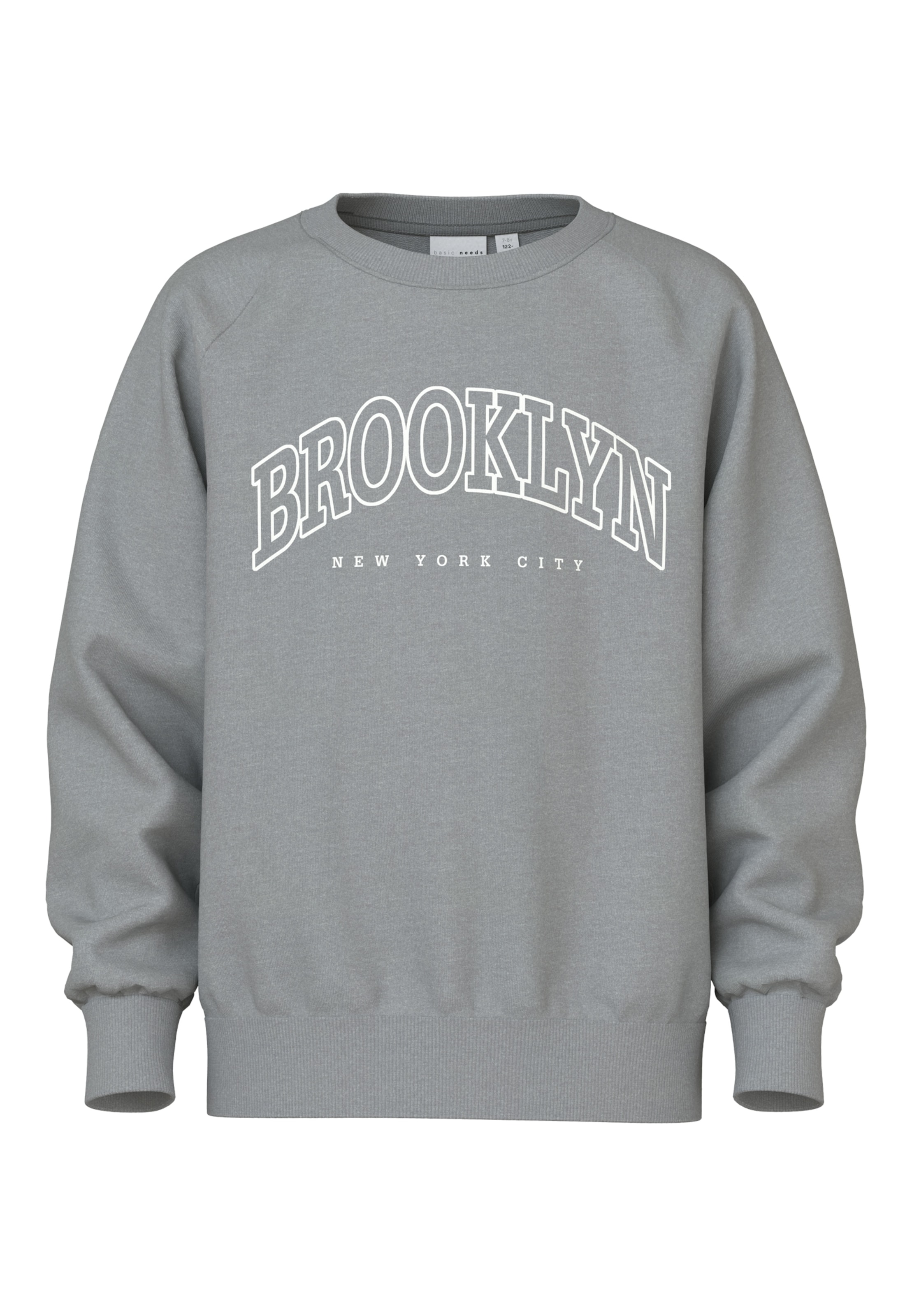 NAME IT Μπλούζα φούτερ 'NKMVION' σε γκρι: μπροστά