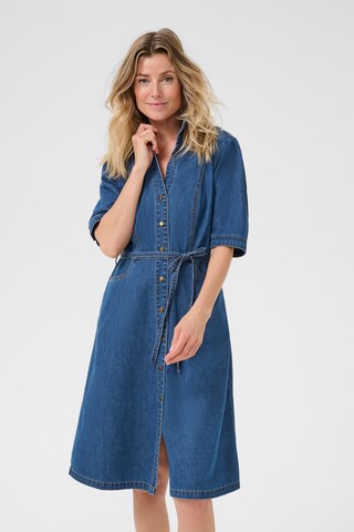 Cream Shirt dress 'Estelle' in Blue: front