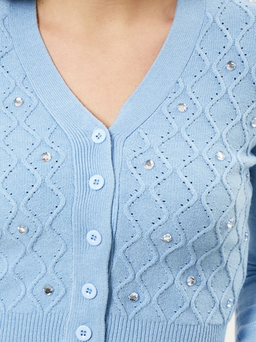 Influencer Knit cardigan in Blue