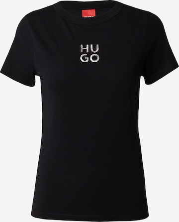 HUGO Majica 'Classic' | črna barva: sprednja stran