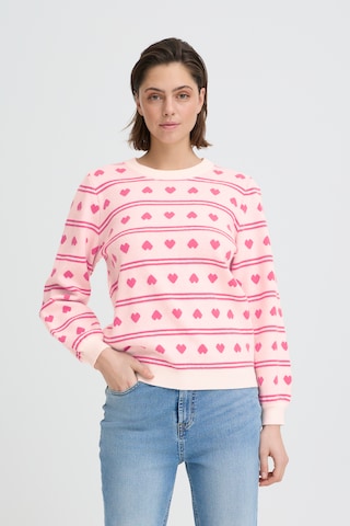 ICHI Sweater 'IHBrielle' in Pink: front