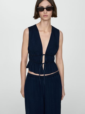 Wide Leg Jean 'MILOS' MANGO en bleu