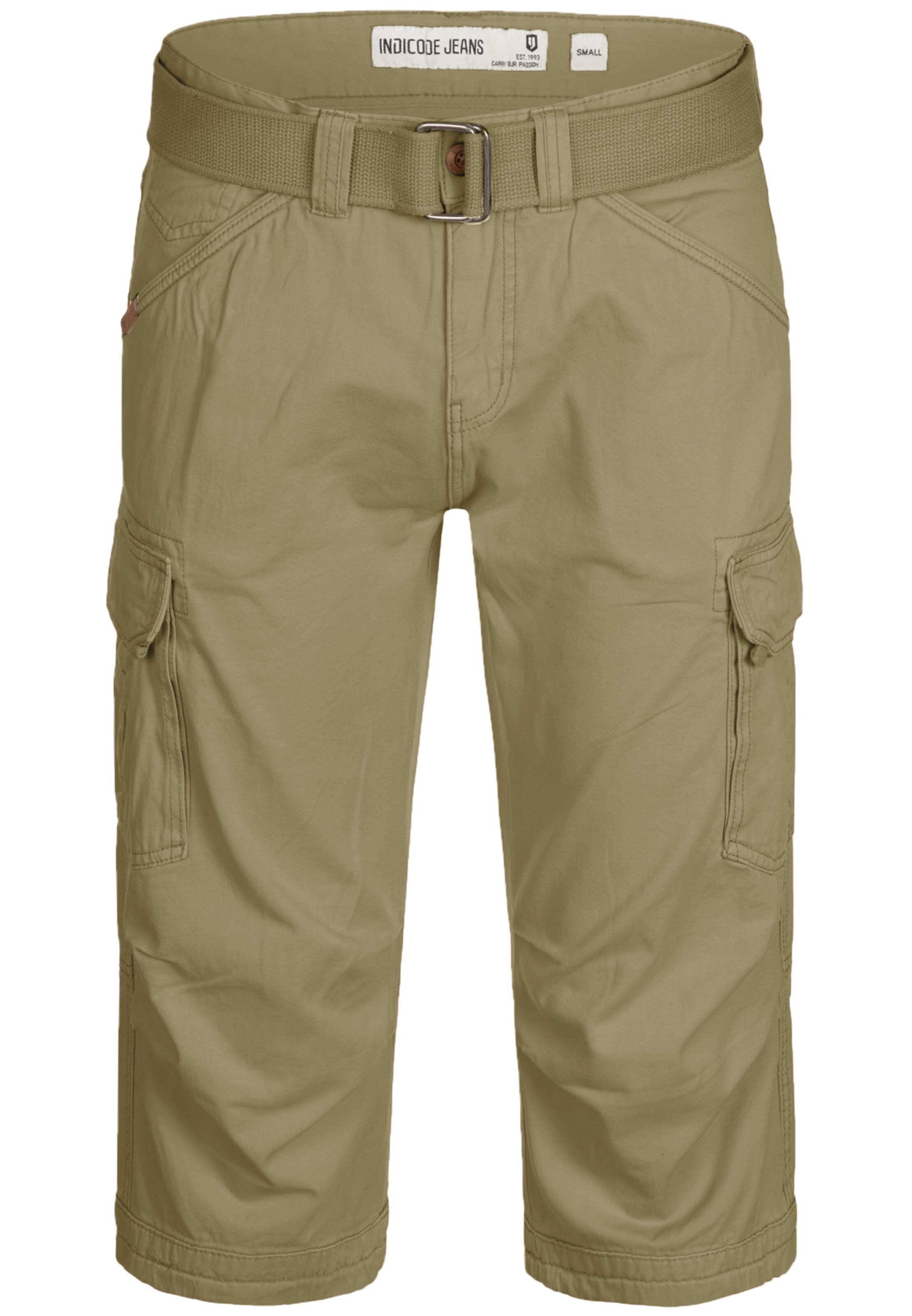 INDICODE JEANS Regular Cargo trousers 'Nicolas' in Beige: front