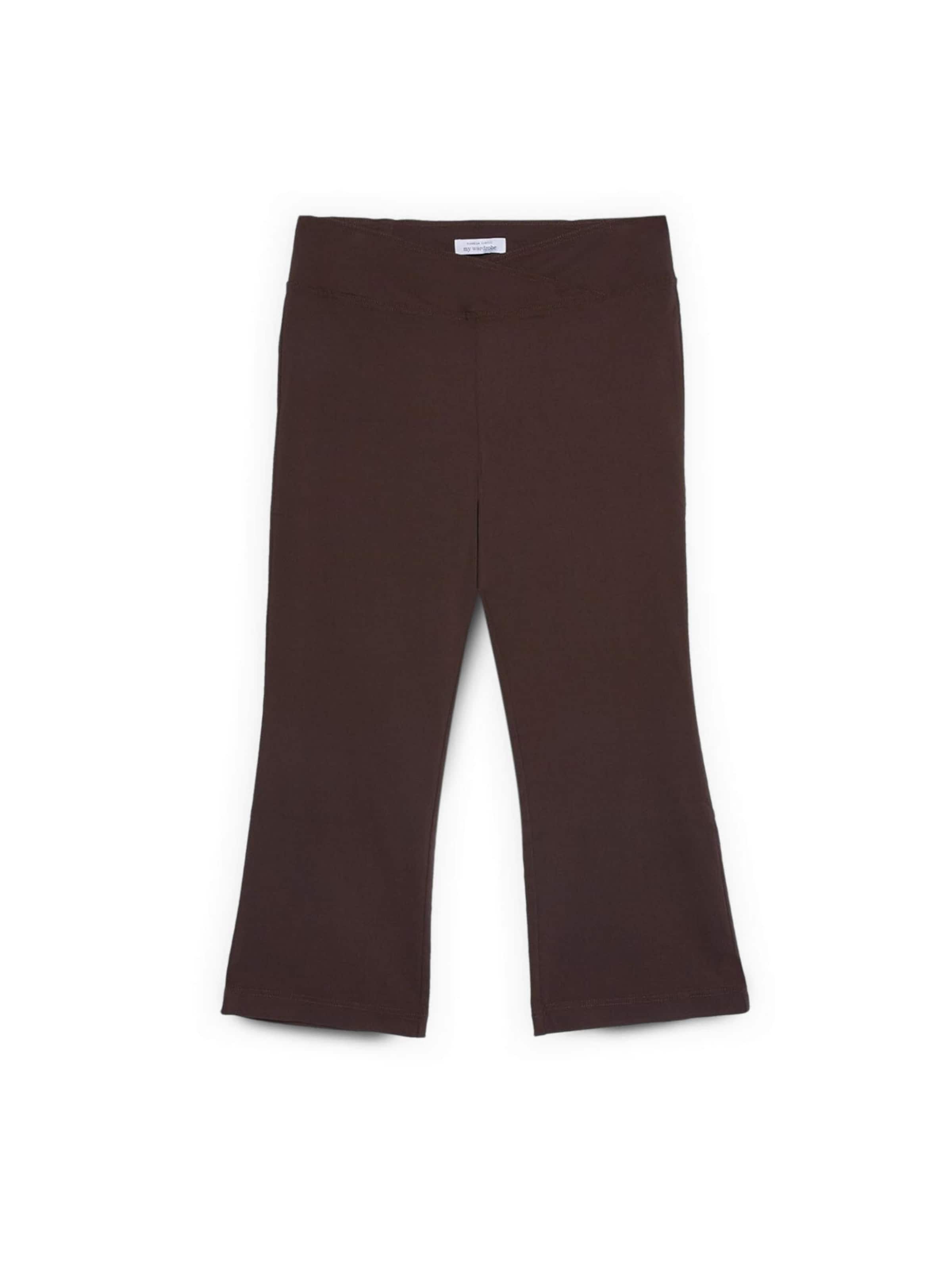 Fiorella Rubino Flared Trousers in Brown: front