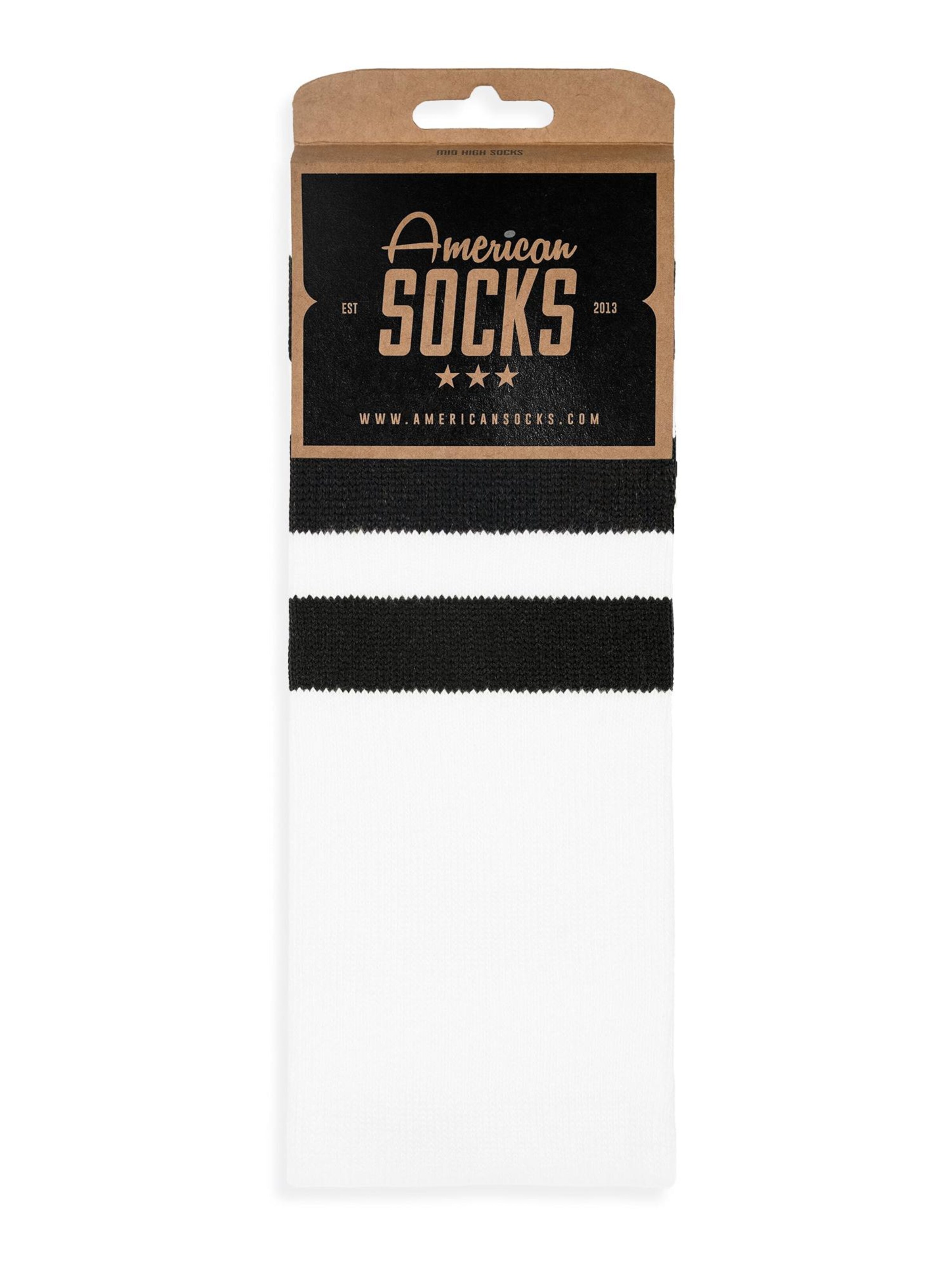 Chaussettes 'Old School II - Mid High' American Socks en blanc