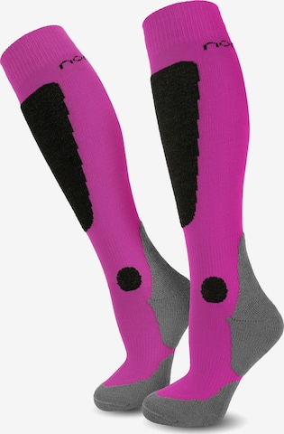 Chaussettes de sport normani en rose : devant