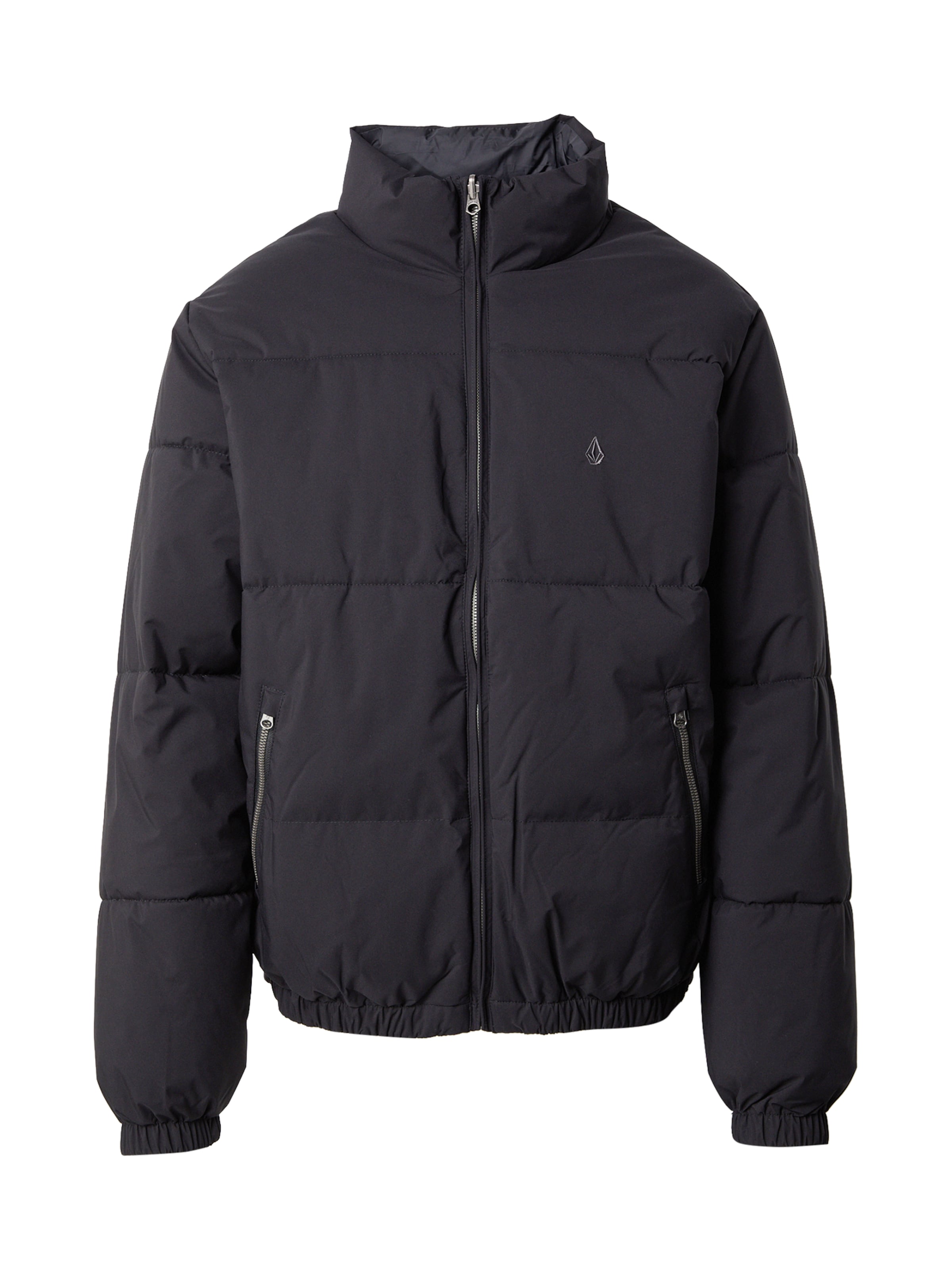 Volcom Φθινοπωρινό και ανοιξιάτικο μπουφάν σε μαύρο: μπροστά