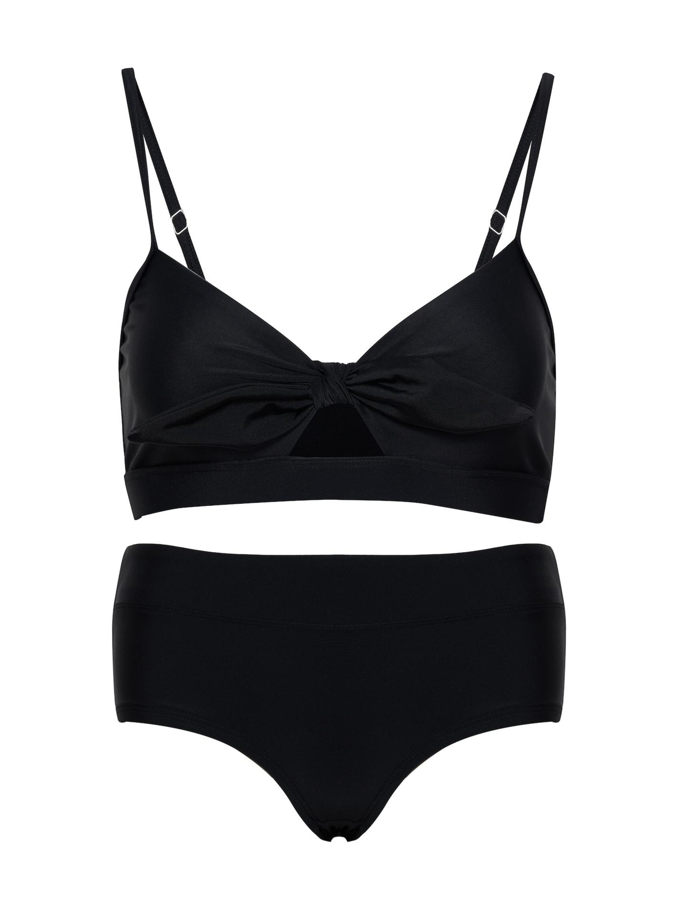 La V Bikini 'Bikini hipster broekje' in Zwart: voorkant
