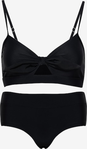 La V Bikini 'Bikini hipster broekje' in Zwart: voorkant
