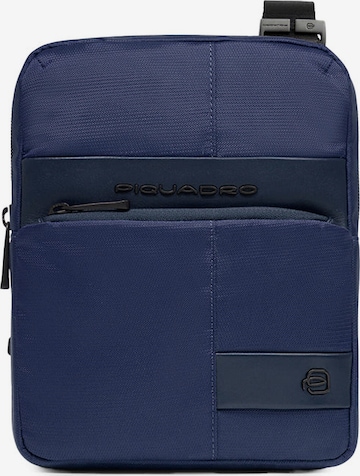 Piquadro Schoudertas in Blauw: voorkant