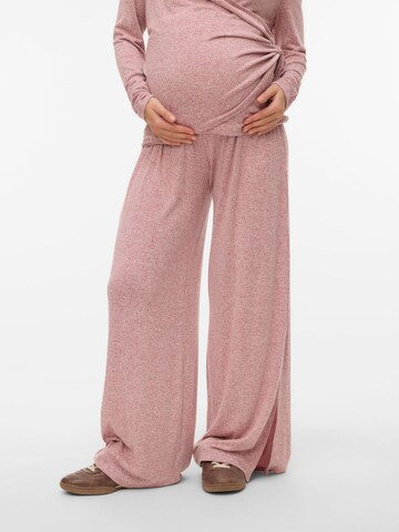 MAMALICIOUS Wide Leg Bukser i rød: forside