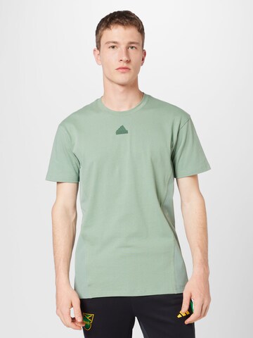 ADIDAS SPORTSWEAR Λειτουργικό μπλουζάκι 'City Escape' σε πράσινο: μπροστά