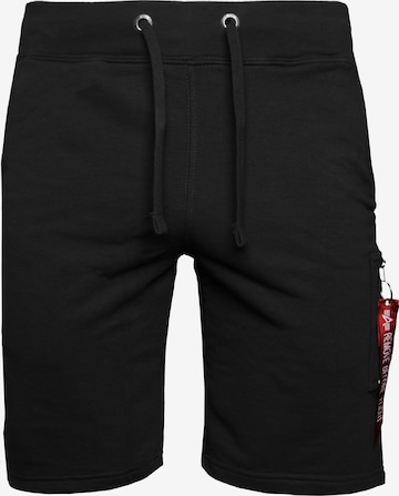 ALPHA INDUSTRIES Pants in Black: front