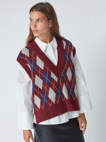 co'couture Neulepaita 'Row' värissä punainen: etupuoli