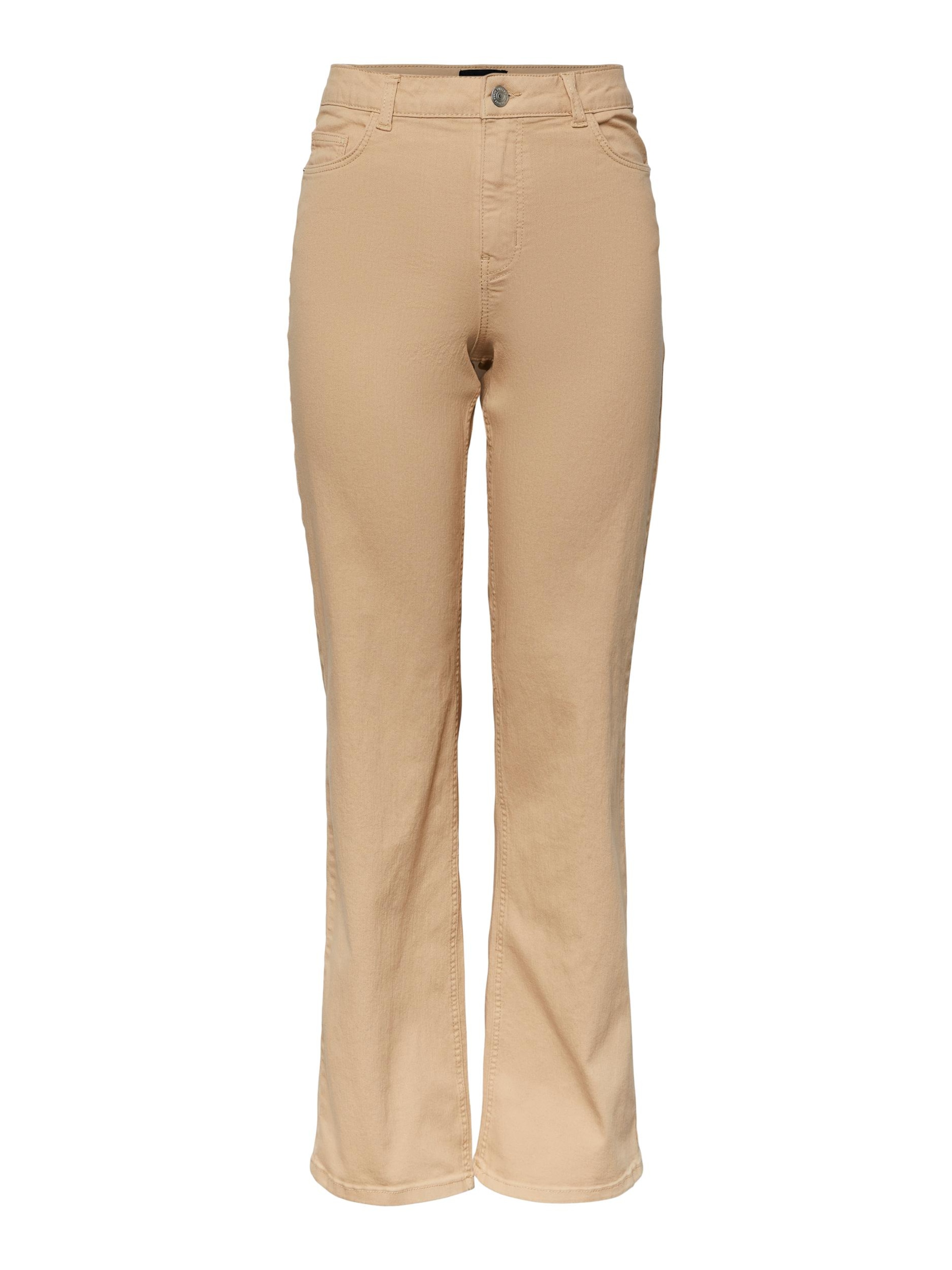 Bootcut Jeans 'Peggy' di PIECES in beige: frontale